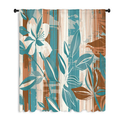 Rideau transparent en polyester Hemanth