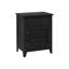 Table d'appoint en placage noir avec métal - Rangement pour petits objets dans la chambre à coucher et le salon