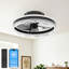 16" Crystal Ceiling Fan with Dimmable LED Light-129700345