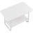 Coffee Table, Coffee Table with Storage Shelf, Tea Table for Living Room, Double Layer Coffee Table with Stable Base, Easy Assembly (White)