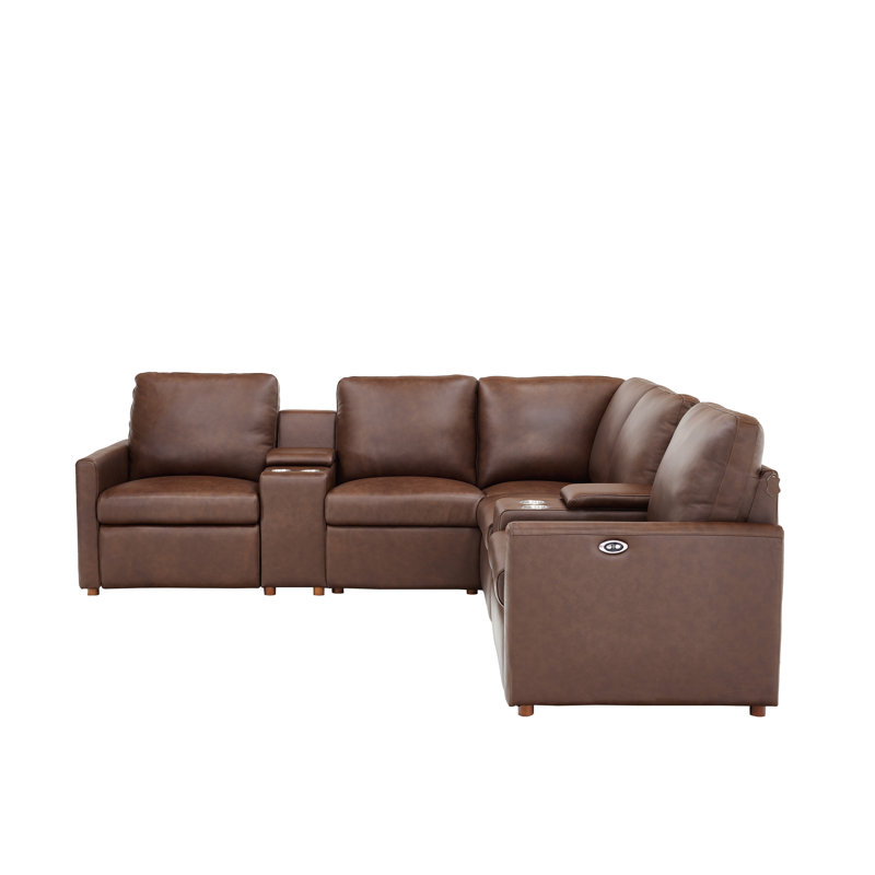 Canapé modulaire inclinable The Seaside, Espresso Top Grain Leather