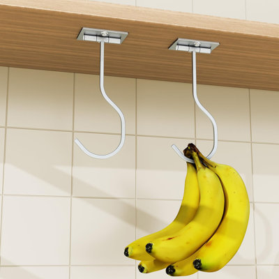 2-Pack Self Adhesive Metal Banana Hanger Hook
