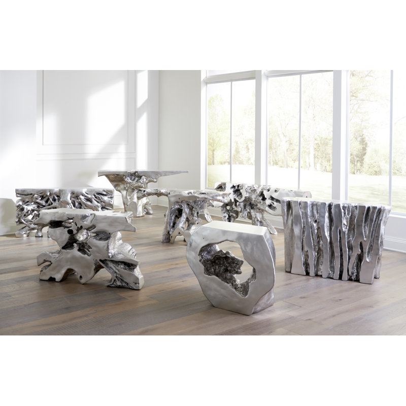 Cast Naturals 40" Console Table, Silver