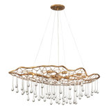 Laguna 8 - Light Unique / Statement Geometric Chandelier with Crystal Accents