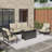 Outdoor Patio Conversation Furniture Set-884120848