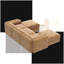 Canapés modulaires | Ensemble de salon contemporain en forme de U avec siège de rangement et repose-pieds 3 places | Chameau | Chenille-97339543