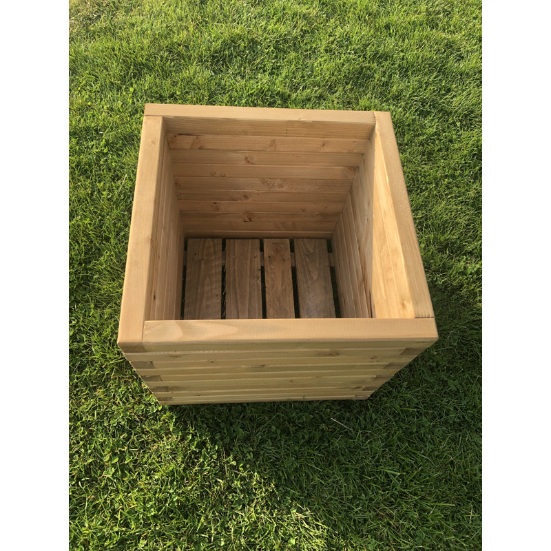 Buckmaster Handmade Wood Planter Box, 50cm H x 55cm W x 55cm D