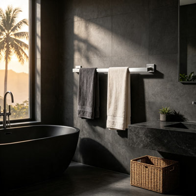 Ensemble de 6 accessoires de salle de bain avec porte-serviettes, anneaux porte-serviettes, patères et porte-papier hygiénique - Ensemble d'accessoires de salle de bain muraux en acier inoxydable nickelé brossé