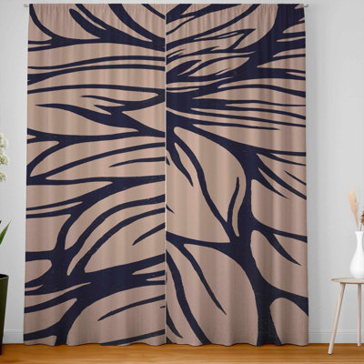 Dahlia Flower Blackout Window Curtain Pair | Home Decor