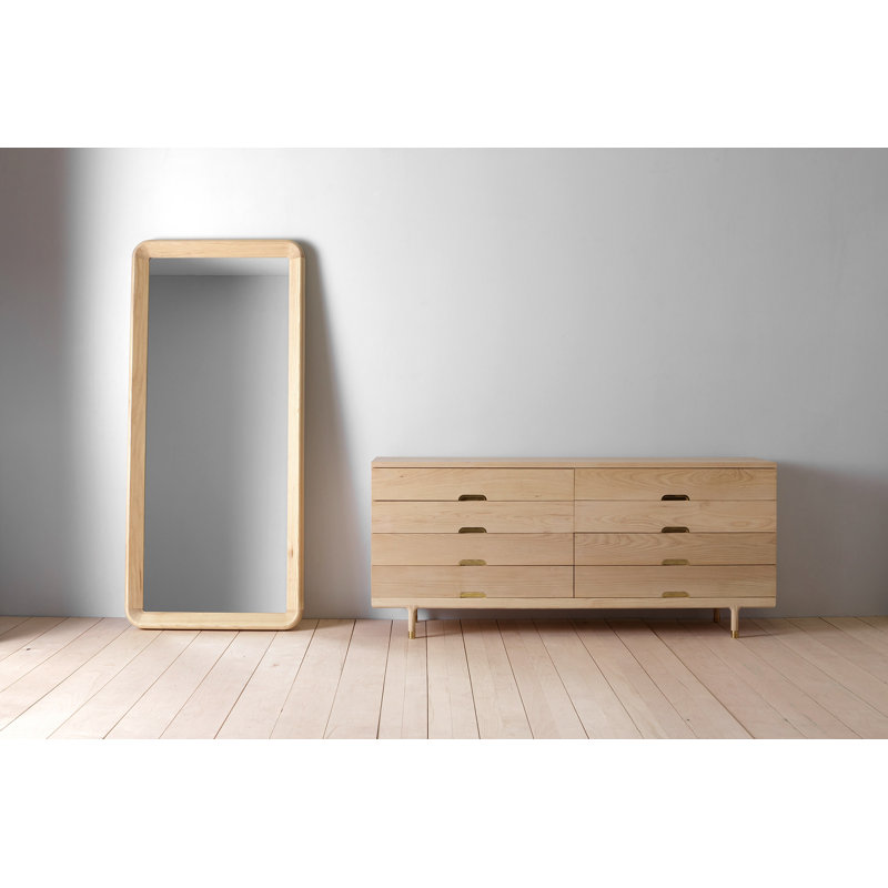 Simple Mirror, Beige Wood