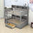Fiquett Kids Twin Over Twin Bunk Bed with Drawers-423636672
