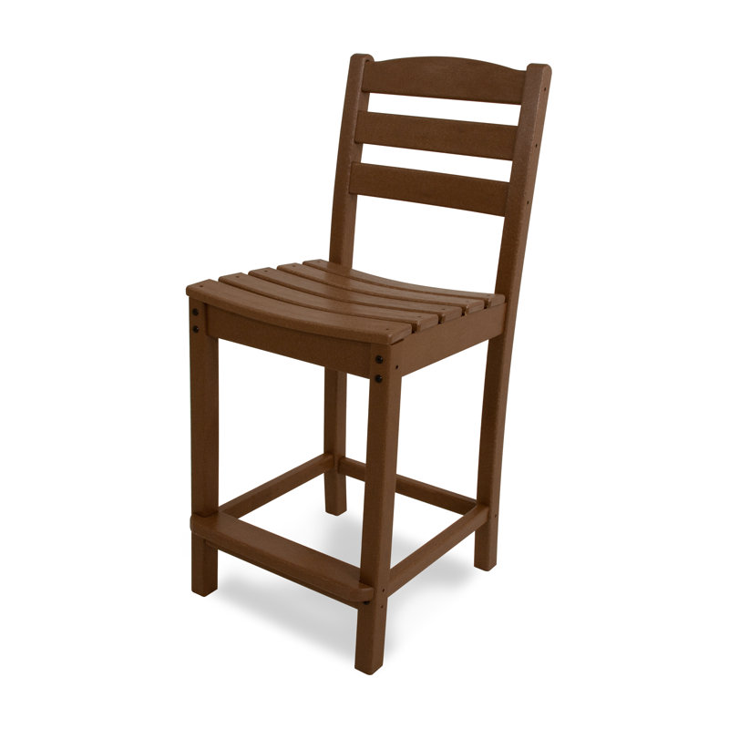 Chaise d'appoint de comptoir POLYWOOD La Casa, Teck