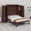 Lit escamotable en bois avec 2 garde-robe et tablette de rangement-1635161458