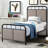 Twin Size, Metal Platform Bed, Linen Upholstery, Fabric Head Board, Foot Structure, Long - Lasting, Noise Functioning, Quick Assembly Without Complexity, No Box Spring Needed, 250 Lbs Capacity Bed