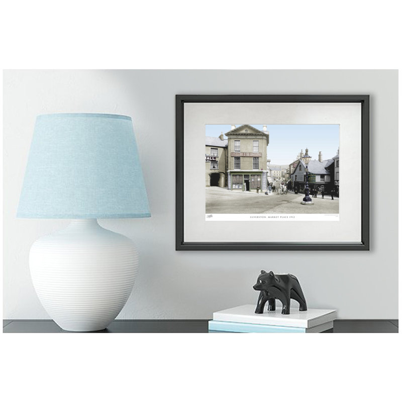 Ulverston, Market Place 1912 - Single Picture Frame Print, 60cm H x 80cm W x 2.3cm D