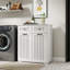 Armoire à linge Lauren avec 2 paniers amovibles et 2 tiroirs