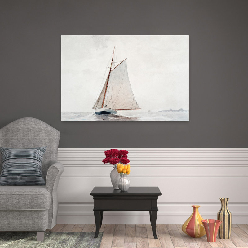 Voile, art côtier, H 32 po x l 48 po