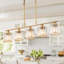 5-Light Glass Crystal Kitchen Island Pendant-412112072