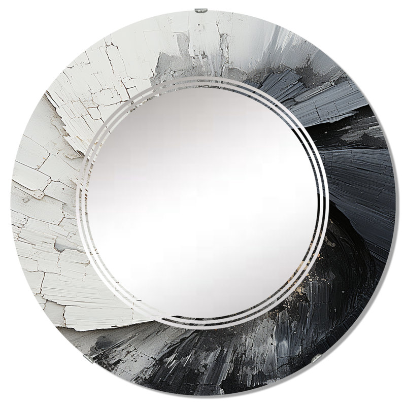Campesina - Miroir mural moderne rond, 32 po x 32 po