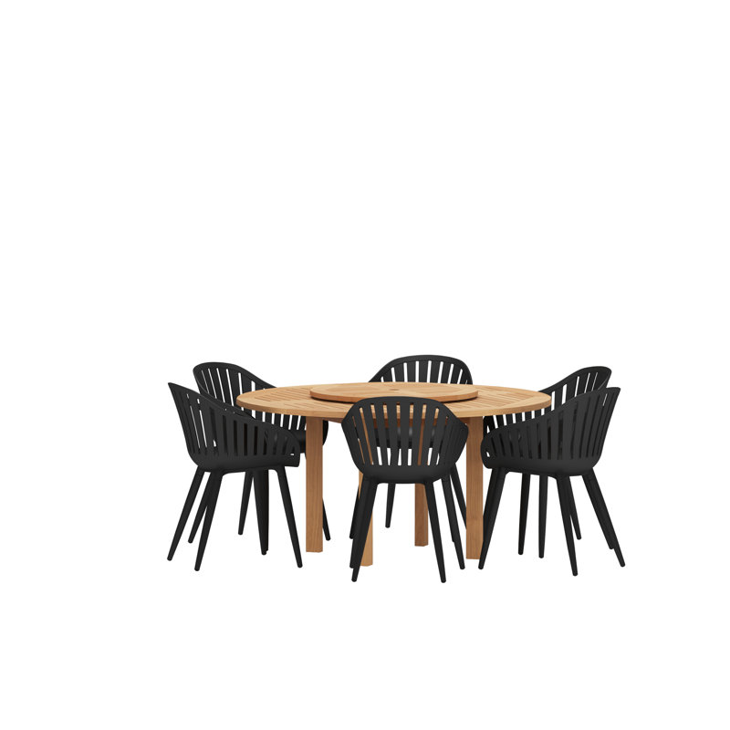 Ensemble de salle à manger Anautica, Noir