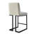 25" Modern Upholstered Counter Height Stool With Metal Base-683726563