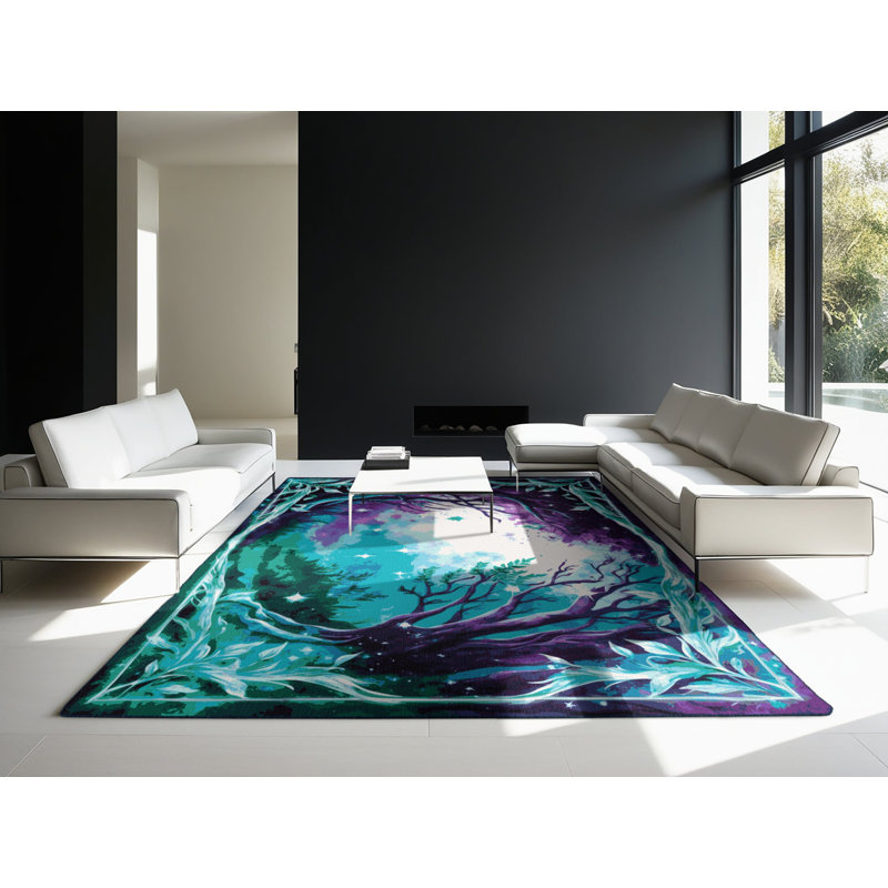 Ethereal Bloom Rug, Square 5'