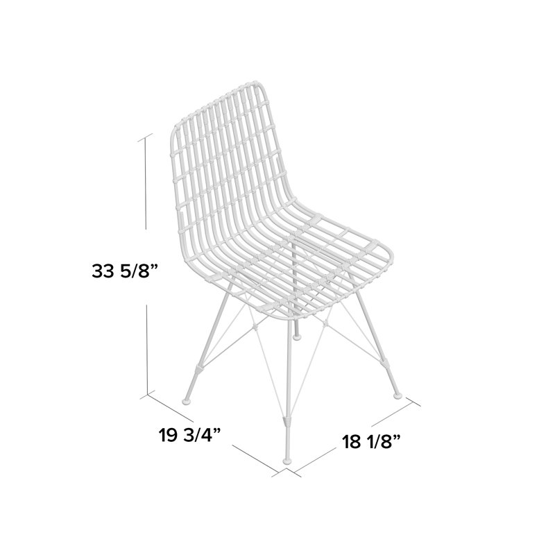 Chaise d'appoint Lisdale, Blanc délavé / blanc
