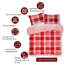 Modern Check Pattern Polycotton Duvet Cover and Pillowcase Set - Machine Washable-25698926-25698927