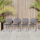 Anautica 59'' Rectangular 6 - Person Outdoor Dining Set