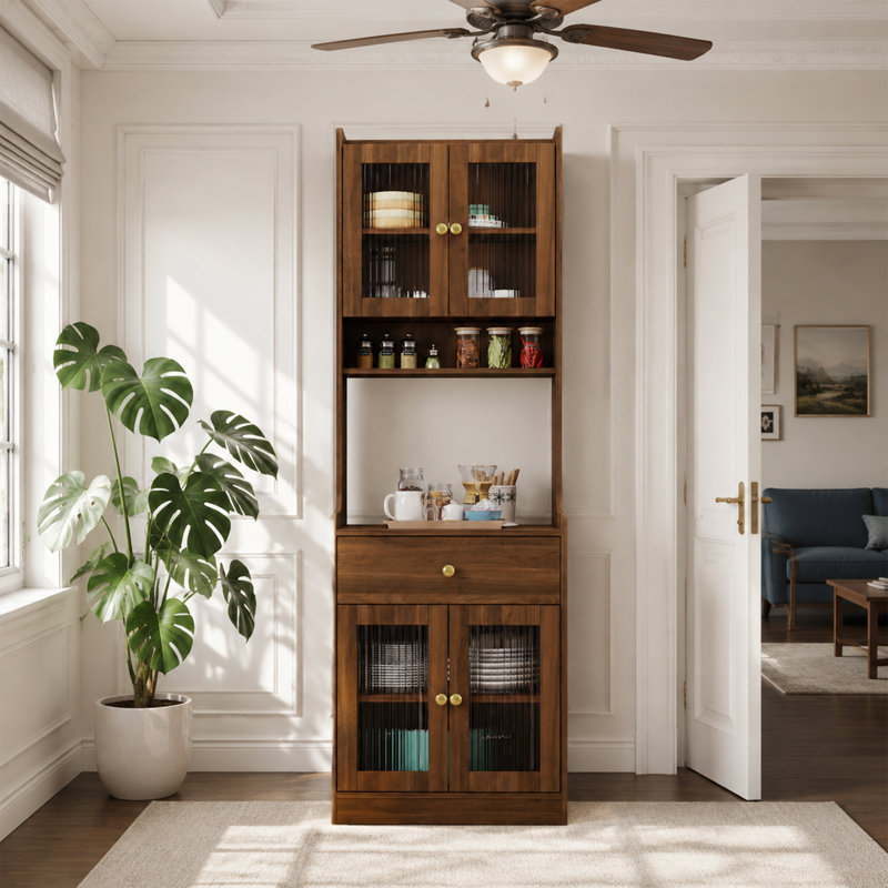 Buffet autoportant 70 po Farmhouse, Brun
