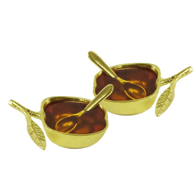 Plat de sel/miel avec cuillère Malina