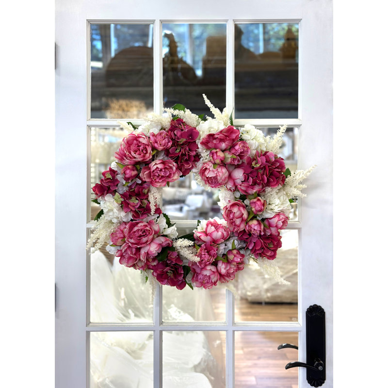 30" Peony, Hydrangea And Astilbe Wreath