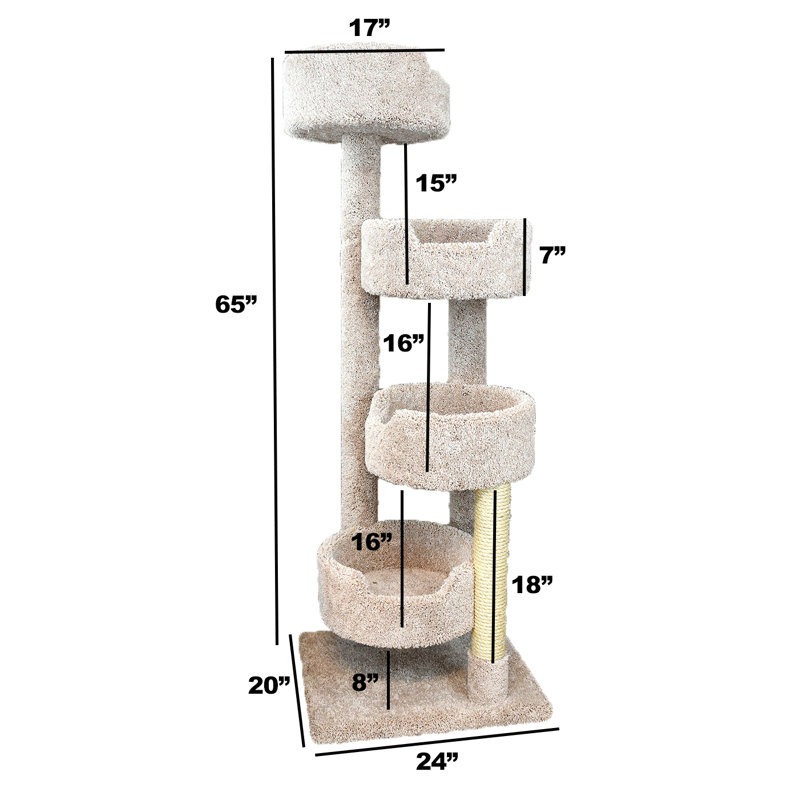 New Cat Condos - Tour pour chat 65 po, Beige