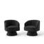Fauteuil demi-tonneau pivotant en velours Murrow (ensemble de 2)-1563350905