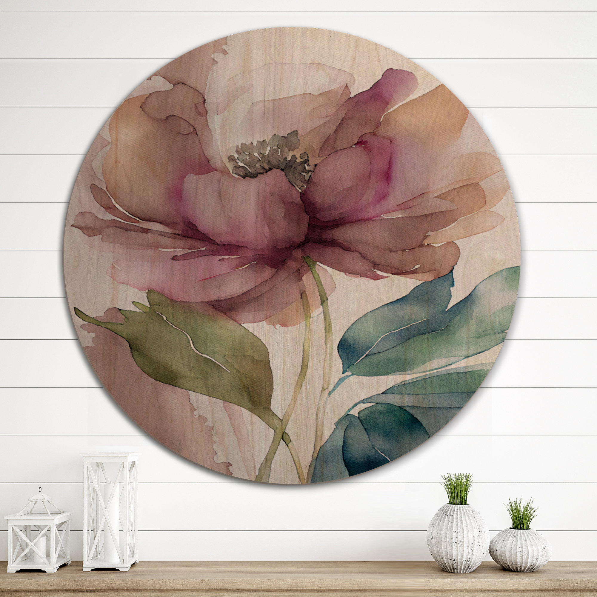 Red Barrel Studio Pink Watercolour Peony Blossoming III - Unframed ...