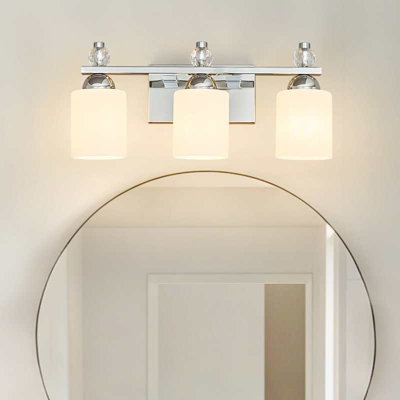 Mid Century  Vanity Light E26 Socket Glass Bathroom Vanity Light Fixtures Modern Vanity Lights for Bathroom Mirror Hallway