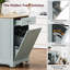 Kitchen Island with Trash Can Storage Cabinet-876655955