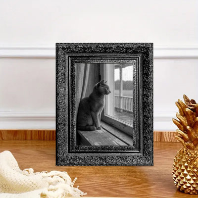 Cadre noir 3 pièces de style Heritage pour photos et affichage de photos de tous les jours 5 po x 7 po