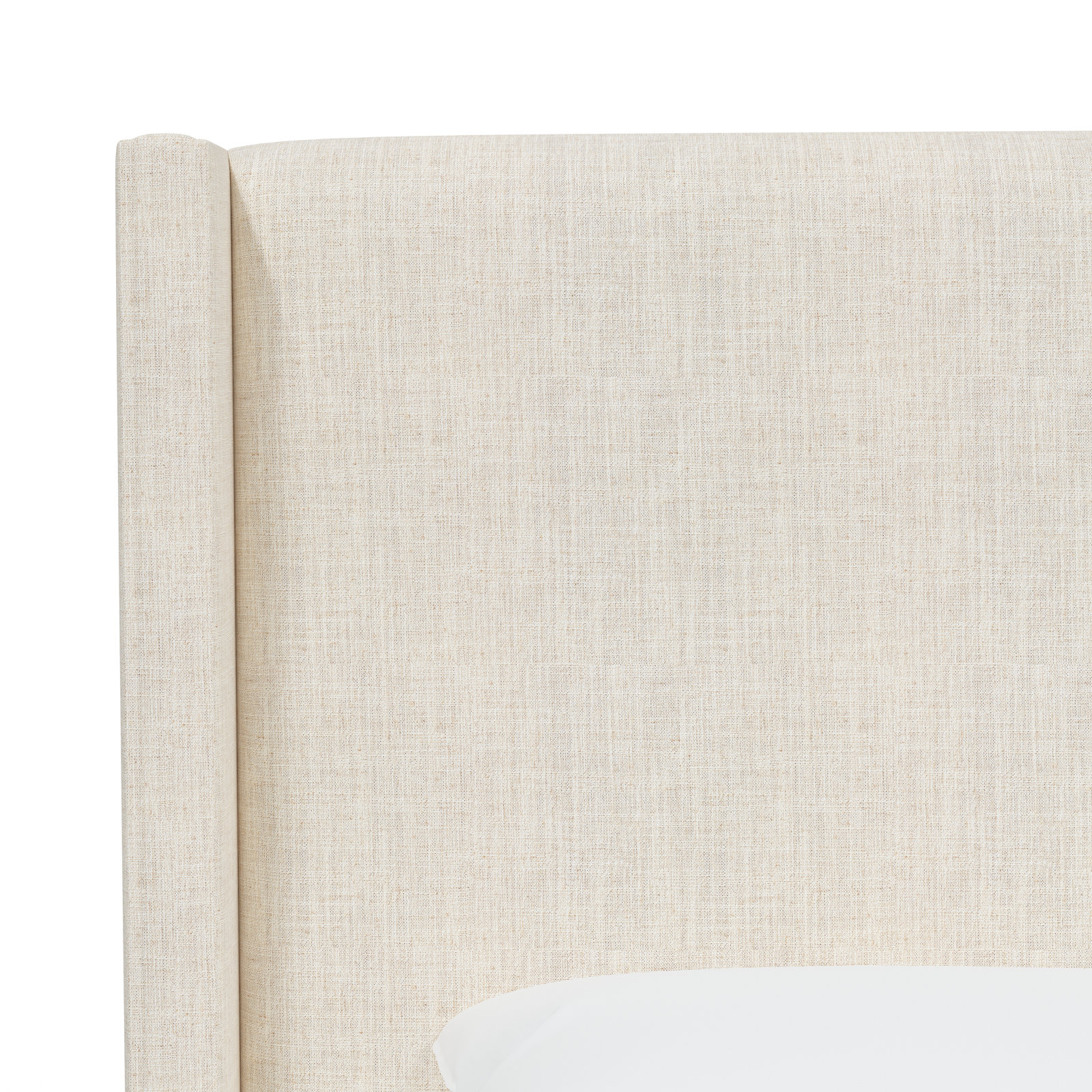 Hanson Upholstered Wingback Bed, Classic Talc Linen, King