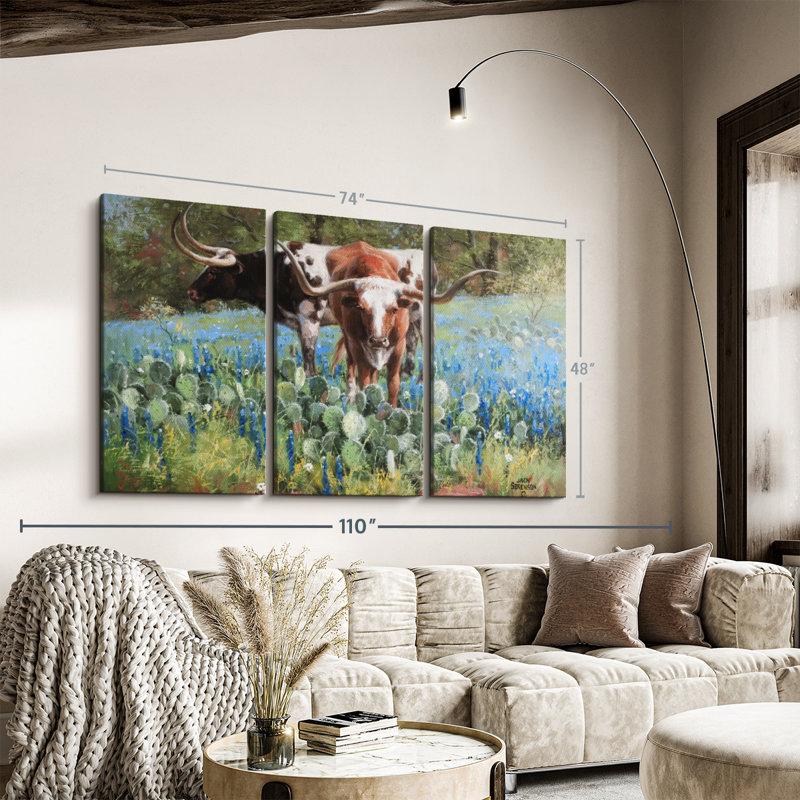 T For Texas Canvas Print, 48" H x 74" W x 1.25" D