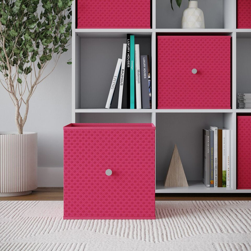 17 Stories Woven Decorative Basket, Fuschia