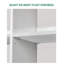 Bookcase, 6 Cube/10 Cube Storage Unit, Cube Bookcase Storage Organiser, White Wide Wooden Book Shelf for Living Room, Home Office, Bedroom, Study, White-35369755