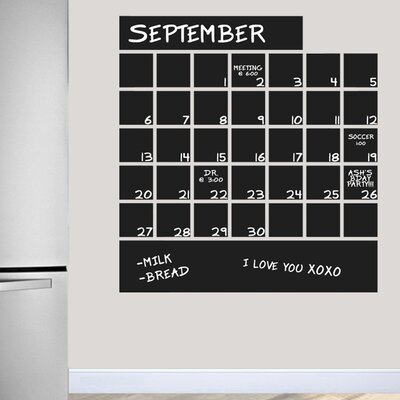 Tyner Chalkboard Calendar Wall Decal -  Red Barrel StudioÂ®, 11B734E7FA024A508A384490D51FF4CC