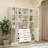 63''W Dining Cabinet With Drawers And Glass Doors