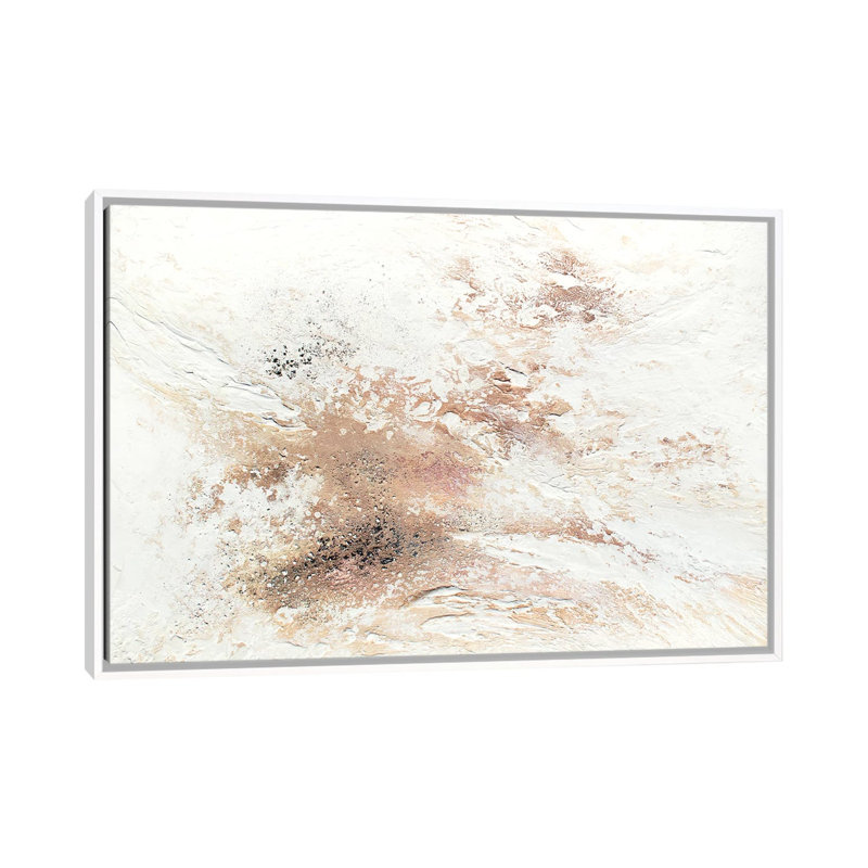 Rose Gold Snow - Print on Canvas, White Framed, 66.04 cm H x 45.72 cm W