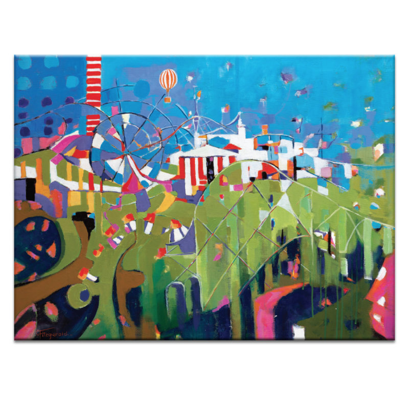 A Wonderful World' by Catherine Fitzgerald - Print on Canvas, 41cm H x 51cm W x 3.8cm D