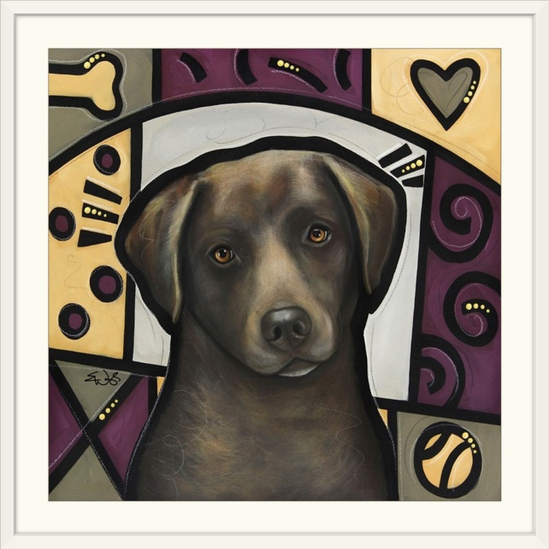 Chesapeake Bay Retriever Pop Art par Dunadry - impression d'art graphique, H 35 po x l 35 po x P 1,5 po, Toile