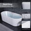 Baignoire autoportante en acrylique de grande capacité 66,15 "X 31,5" à rayures