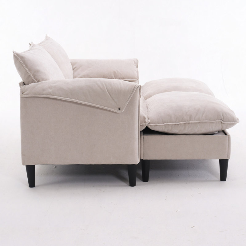 Convertible Combination Sofa Sofa U-Shaped Sofa With Footstools With Storage, Sofa For Living Room, Living Room/Bedroom/Office/Small Space 2-Seater Combination Sofa