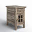 Table de bout en bois massif Knorr avec rangement et prises intégrées-1384326867